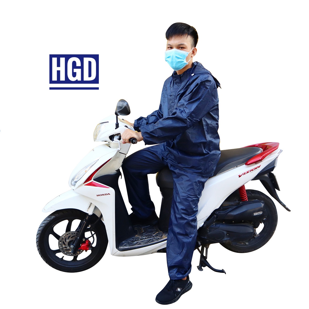Áo Mưa Bộ Vải Dù Đơn Sắc Nhiều Size Cho Cả Nam & Nữ AM08