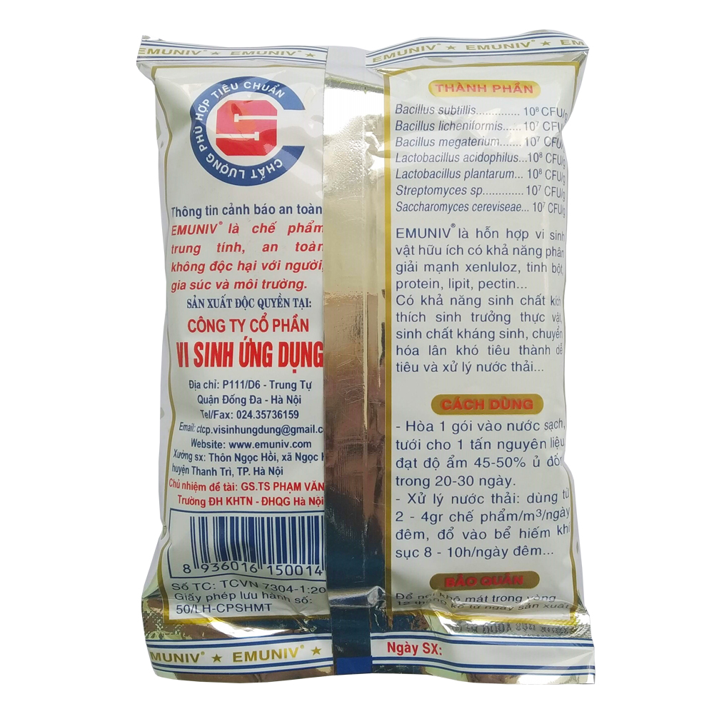 Chế Phẩm Ủ Phân Và Rác Thải Emuniv Gói 200 Gram