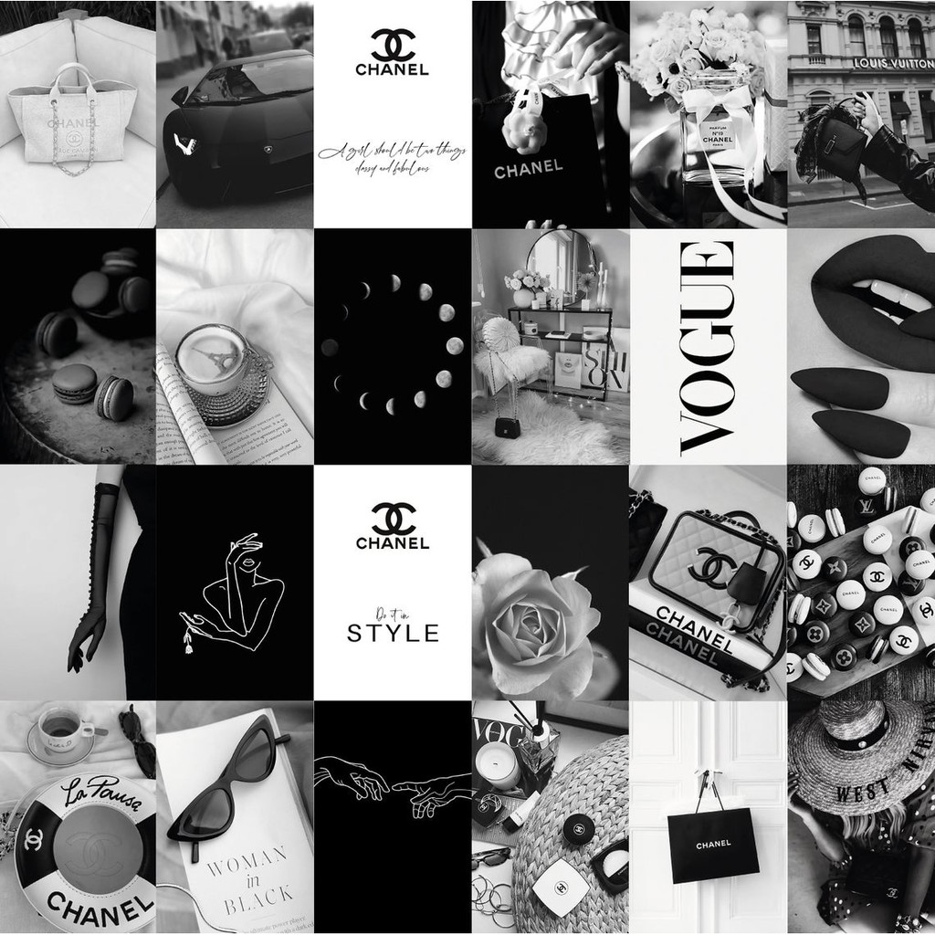 [FREESHIP EXTRA] Wall Collage dán tường trang trí decor phòng ngủ - theme Black n White