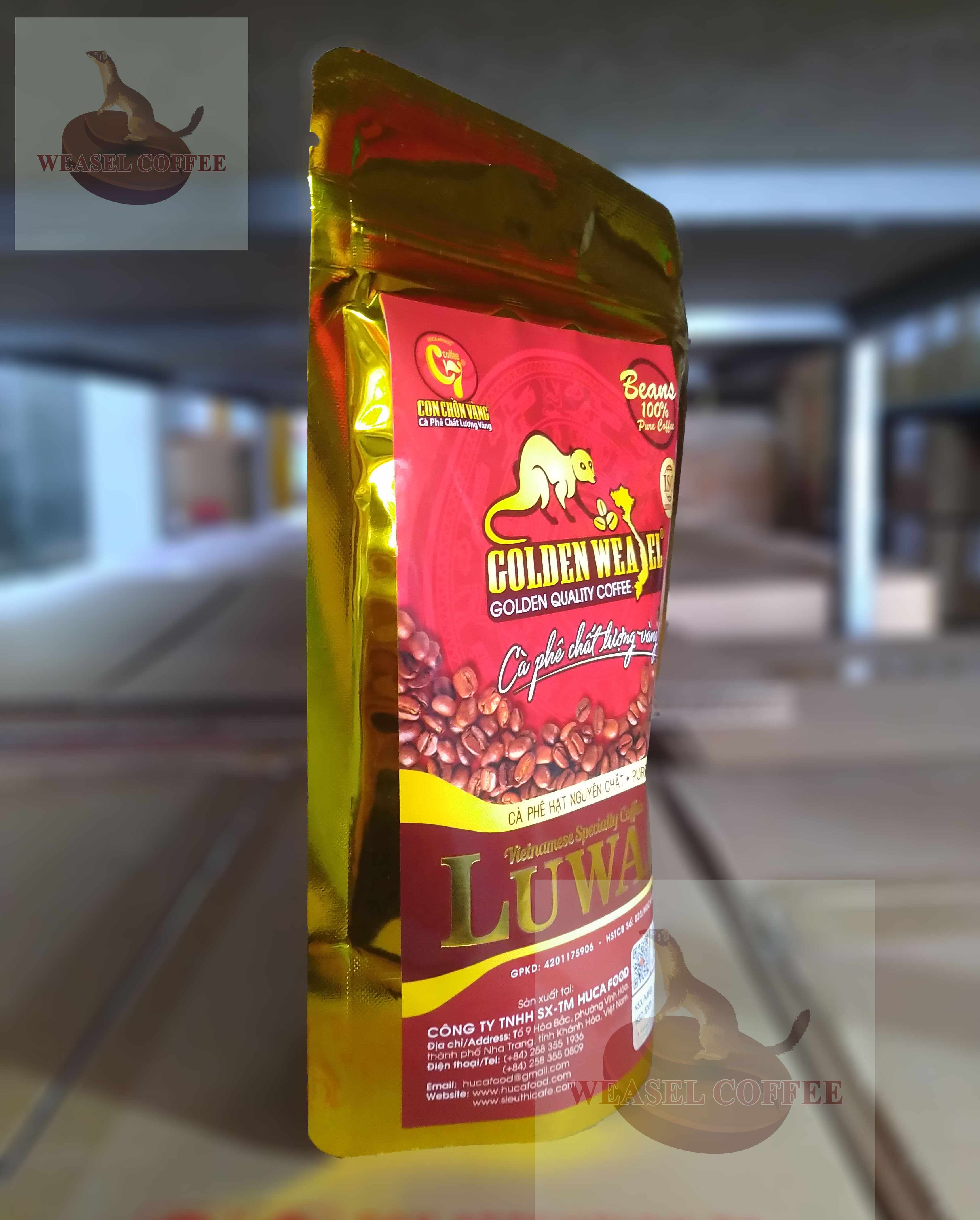 Cà phê chồn Luwak ( Túi Zip 200g Hạt )