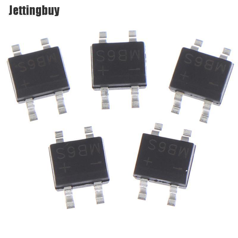 Jettingbuy 50pcs MB6S 600V 0.5A SOP-4 Rectifier Diode Bridge Patch Bridge Stack Ultra-thin