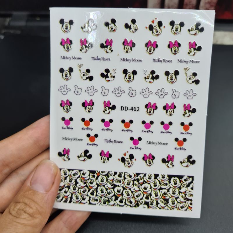 Stick dán móng trang trí hoạ tiết mickey NAIL SAMSAM