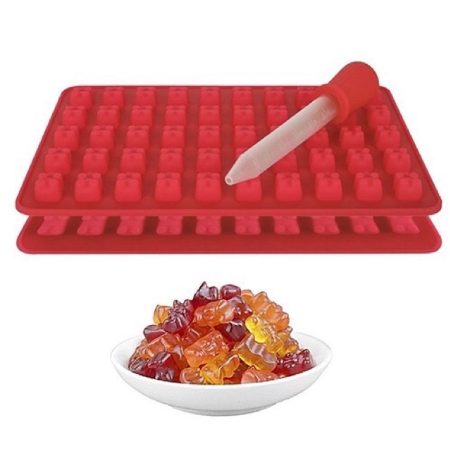 KHUÔN KẸO DẺO SILICON KÈM ỐNG BƠM