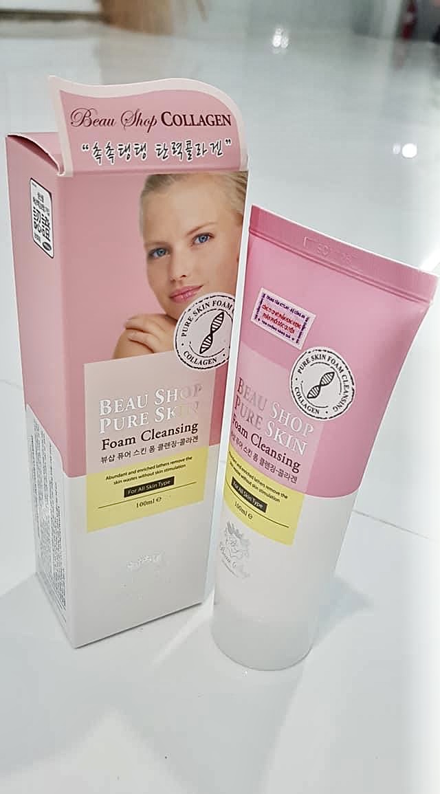 SỮA RỬA MẶT BEAU SHOP TẠO BỌT SẠCH DA HÀN QUỐC PURE SKIN FOAM CLEASING 100ML