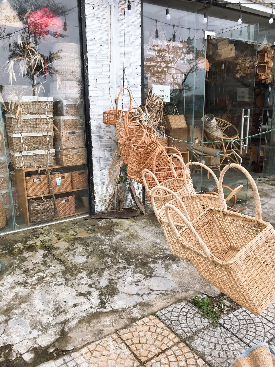 Túi mây vintage siêu xinh đan lưới phong cách vintage kích thước 36 x 27 x h23 cm và  32 x 22 x h22 cm/ Giỏ Quà Tết/ Túi Đi Biển/ Picnic/ Trang Trí Homestay