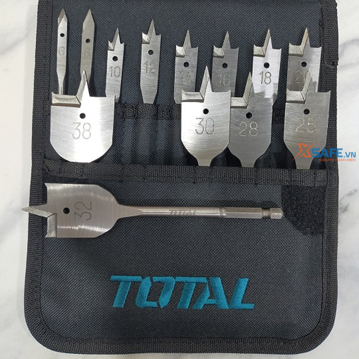 Combo 13 mũi khoan gỗ đầu dẹp TOTAL TACSD70131 , mũi khoan gỗ đuôi lục giác chiều dài 152mm, có thiết kế an toàn, nhỏ gọn, thông minh và mang đến cảm giác thoải