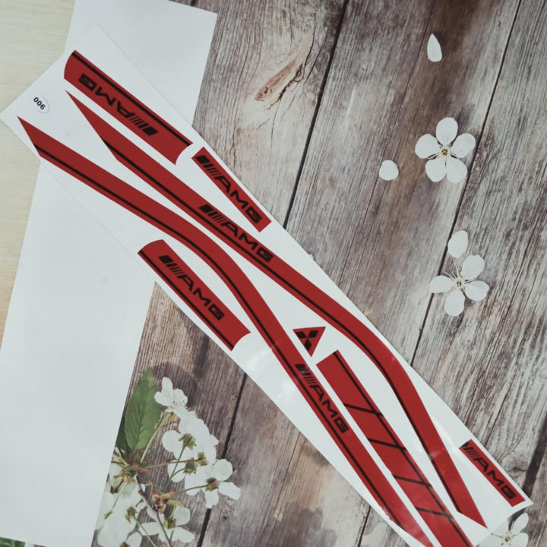 Bộ Tem chỉ AMG ĐỎ - ĐEN dán xe honda SH A413,  Phụ kiện xe máy số 1