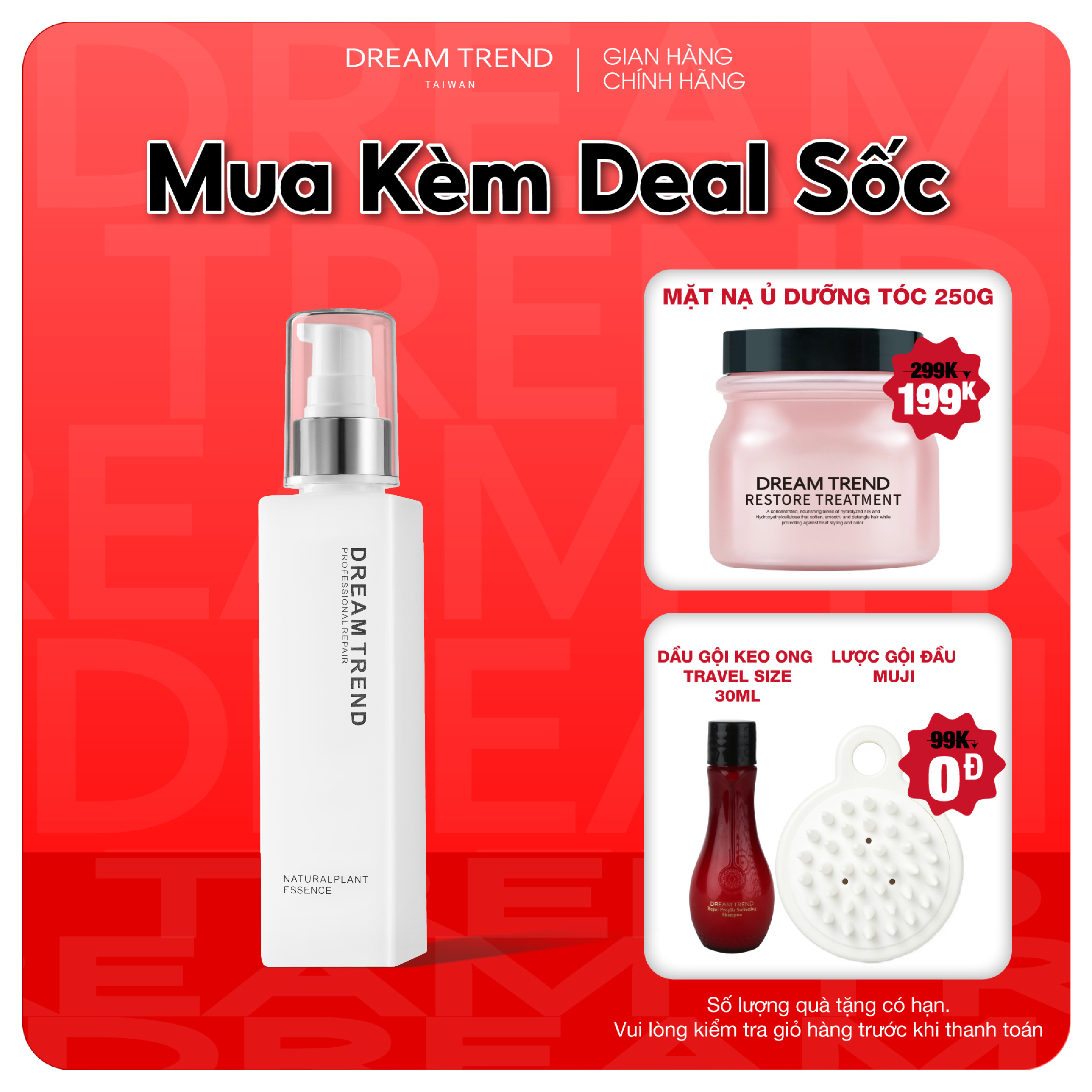 Bộ Tinh Chất Dưỡng Tóc AHA Essence + Sữa Dưỡng Tóc Uốn DREAM TREND