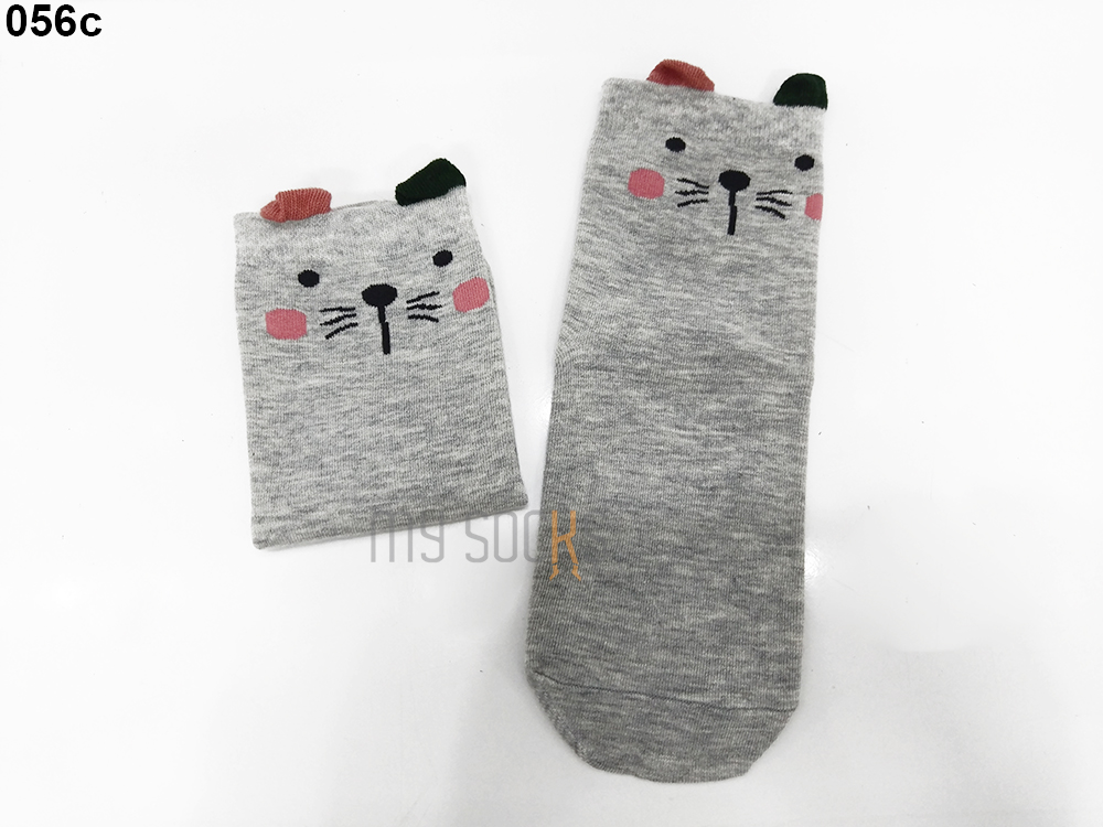 Vớ nữ cotton hình thú 3D cao cổ