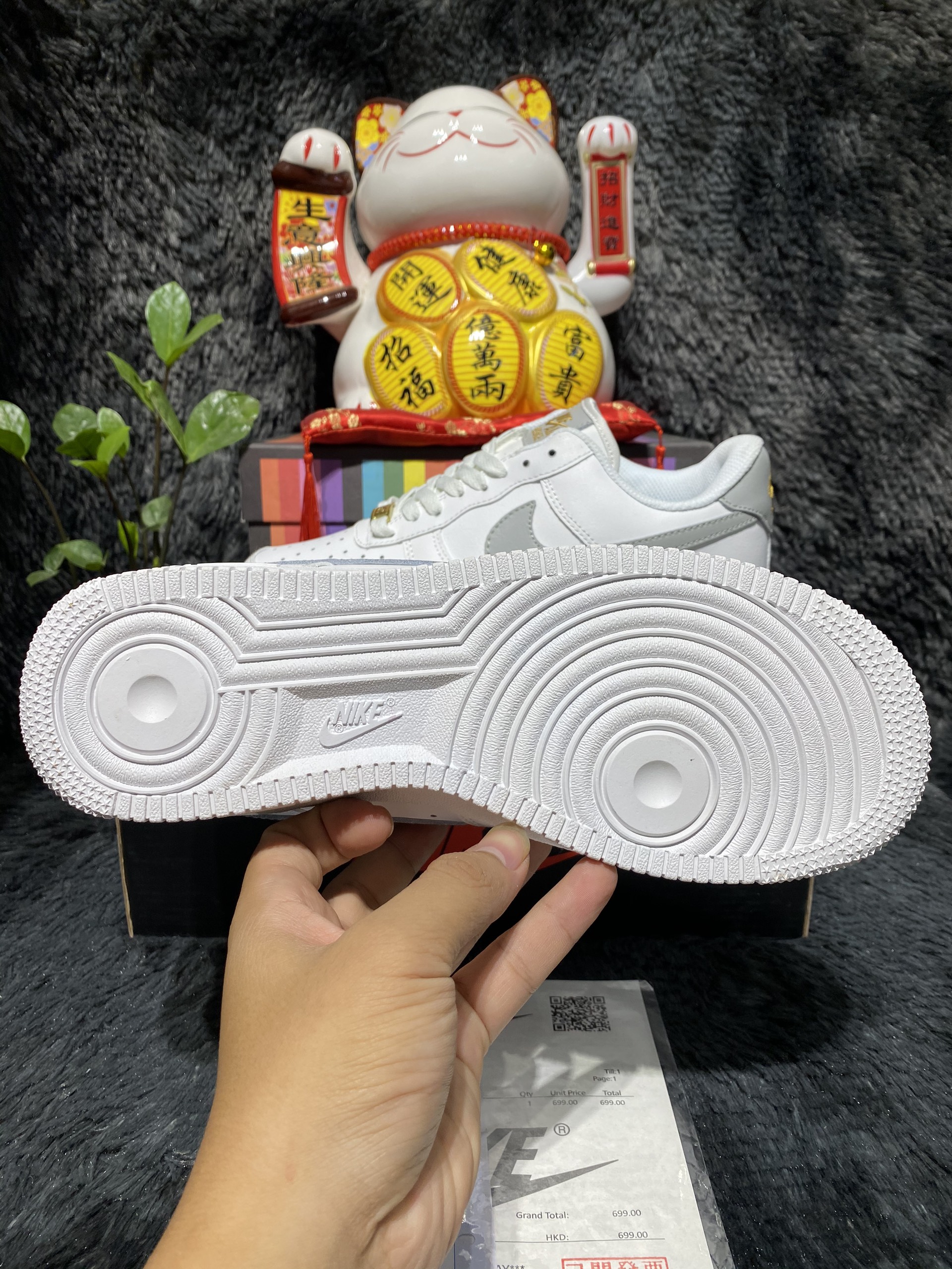 [Fullbox+bill] Giày Sneaker  nam AF1 Trắng xám hàng SC full box