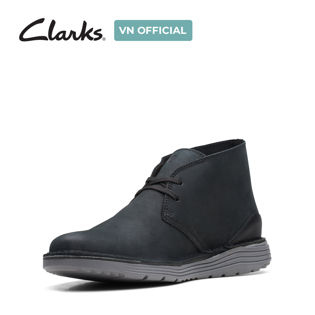 Giày Bốt Da Nubuck Nam Clarks - Brahnz Mid