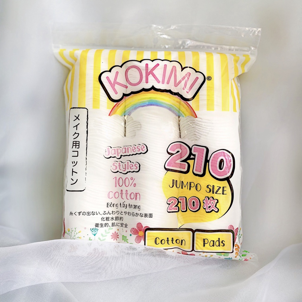 Bông tẩy trang mihoo kokimi bông tròn túi 210