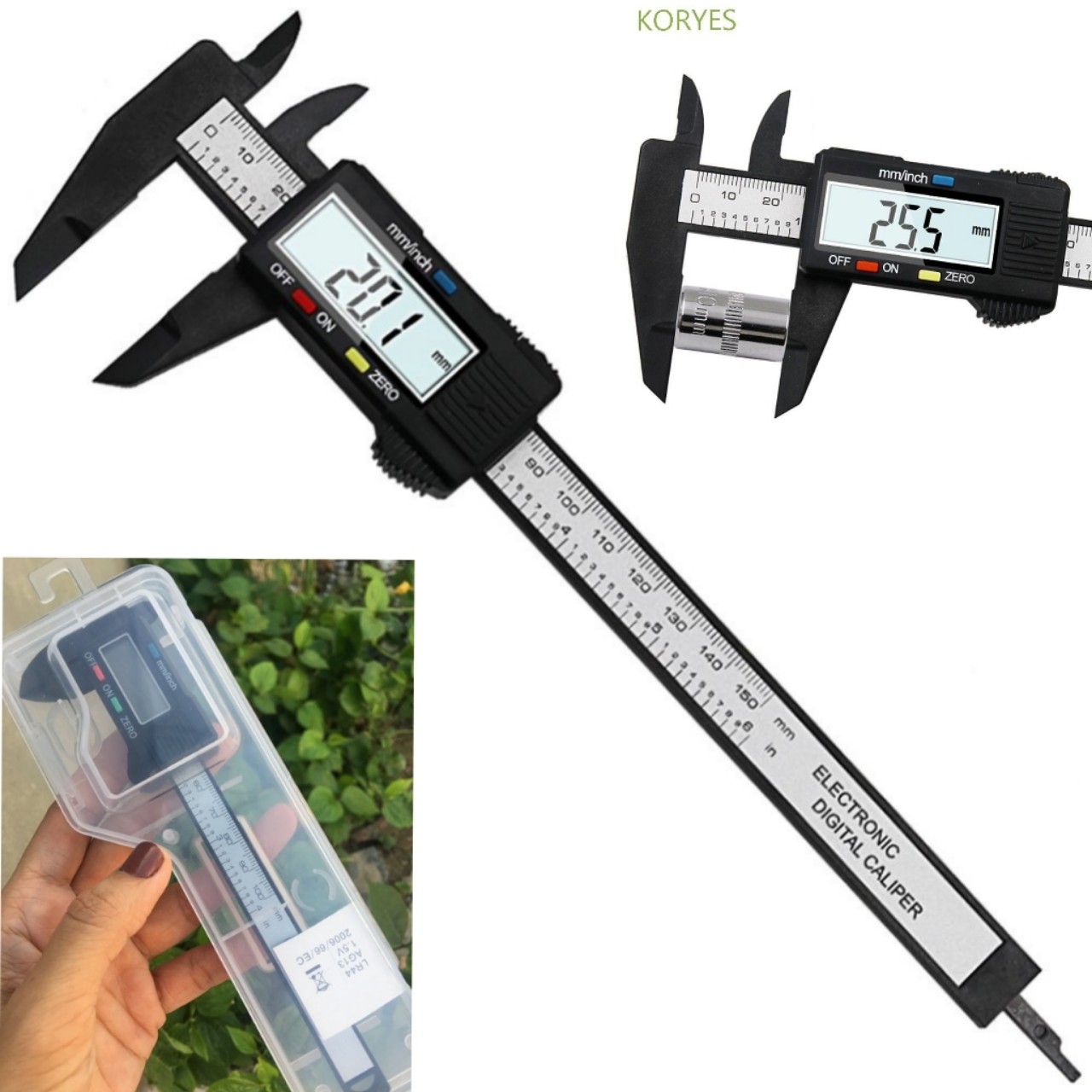 Thước kẹp điện tử nhựa Carbon Syntek 150mm, Thước cặp điện tử loại tốt đo siêu nhạy cực bền , thước cặp đo khoảng cách , cách chọn thước đo đặt chuẩn