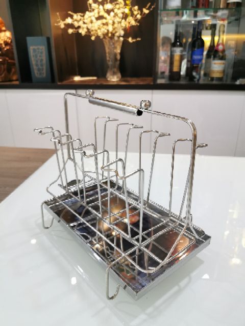 KỆ / GIÁ ÚP LY INOX CAO CẤP (8 LY) - (Ảnh shop tự chụp)