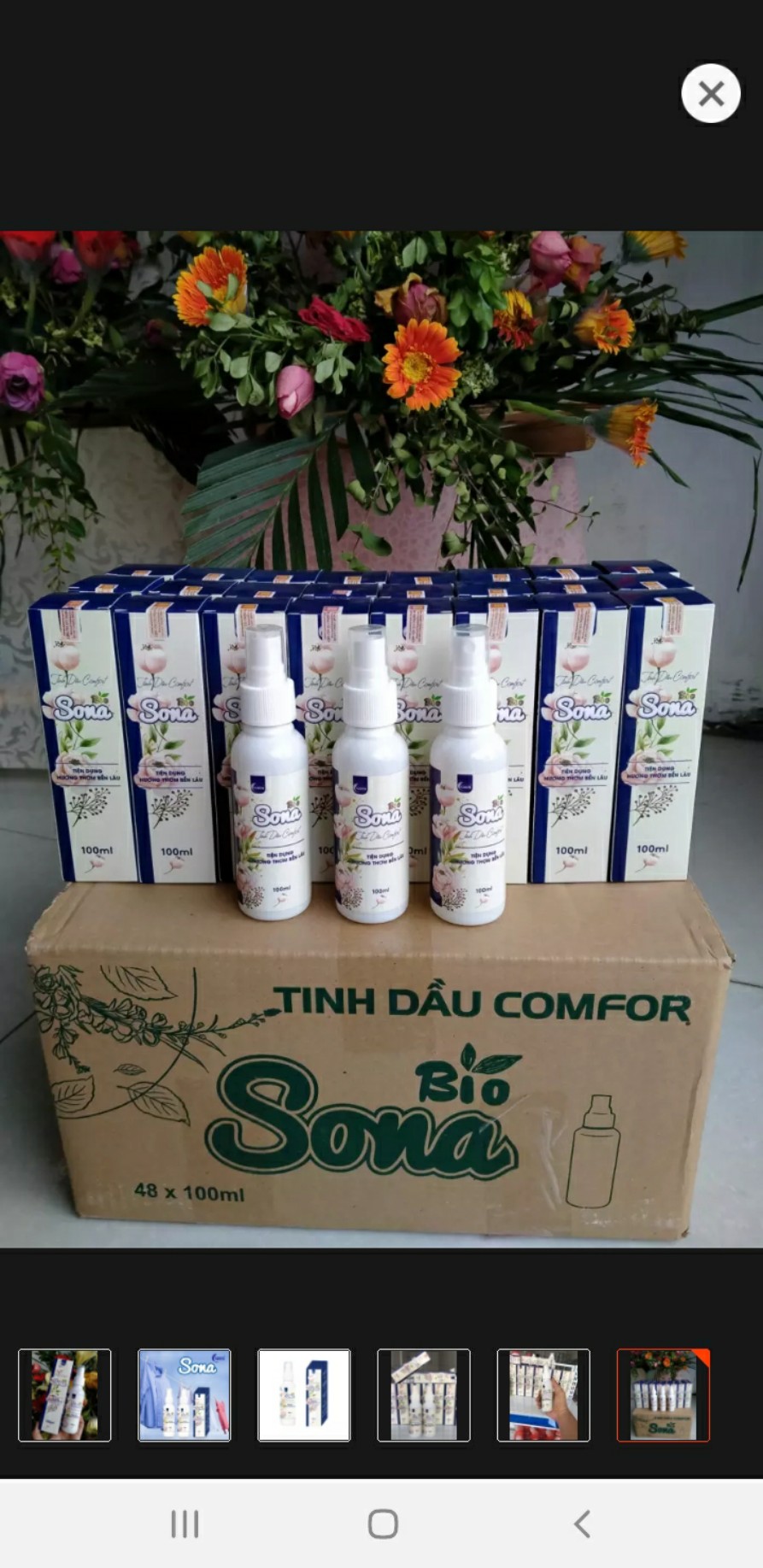 Combo 2 chai Xả vải khô SONA Tinh dầu Comfor