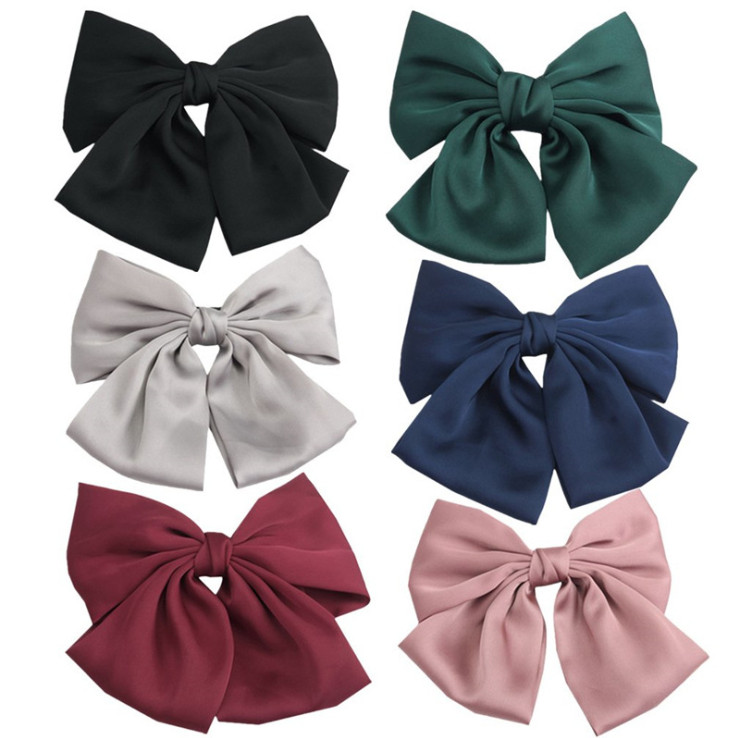 [HCM]Kẹp tóc nữ - kẹp nơ lụa  Hàn Quốc Cute siêu đẹp nhiều màu lựa chọn -KT31