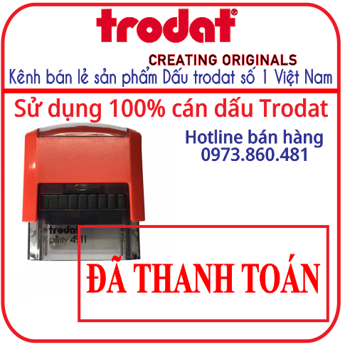 Con dấu ĐÃ THANH TOÁN Trodat 4911 (Loại tốt)