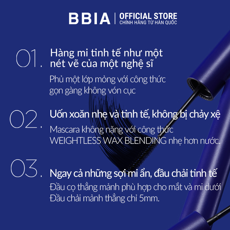 [NEW] Mascara tơi mi, không lem trôi BBIA Never Die Mascara Slim 3ml
