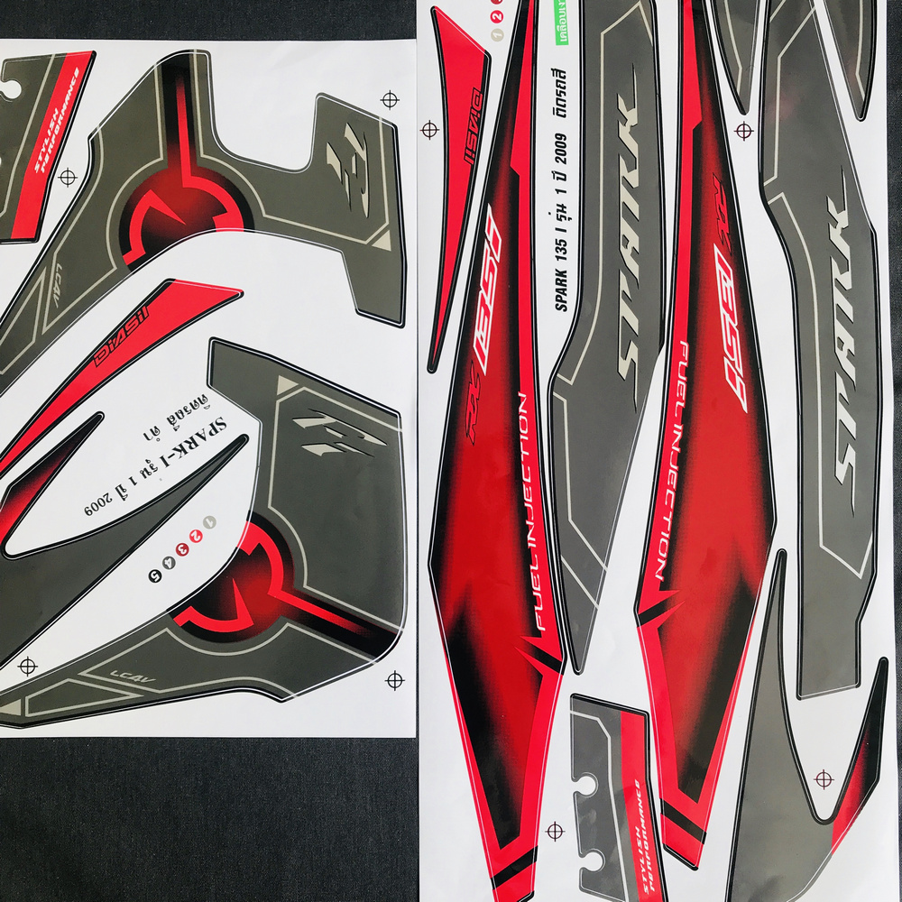 BỘ TEM RỜI 3 LỚP DÁN FULL XE MẪU SPARK CHO YAMAHA EXCITER 135 SIÊU ĐẸP