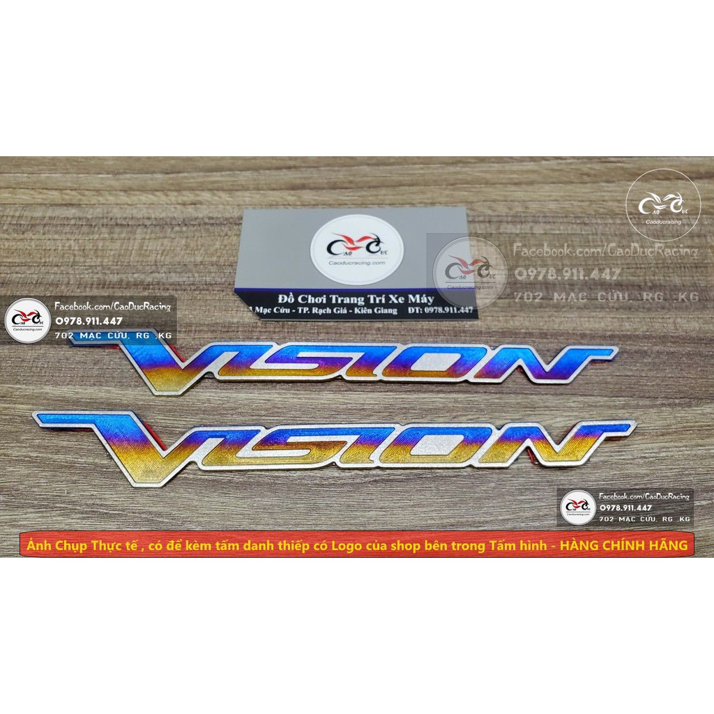 Tem titan chữ VISION - giá 1 cặp