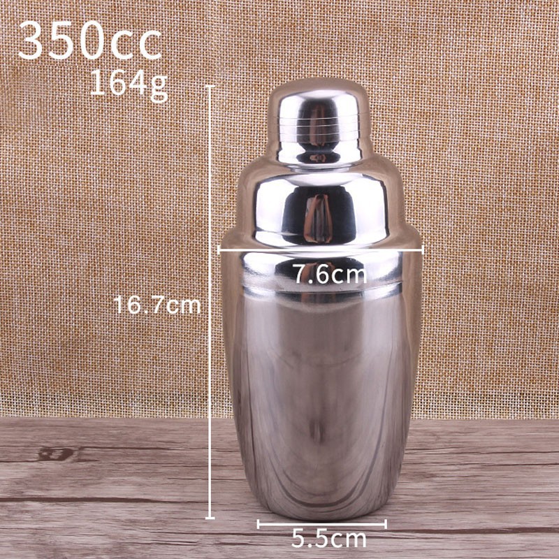 Bình lắc Shaker pha chế cocktail chất liệu inox (350 - 550 - 750 ml)