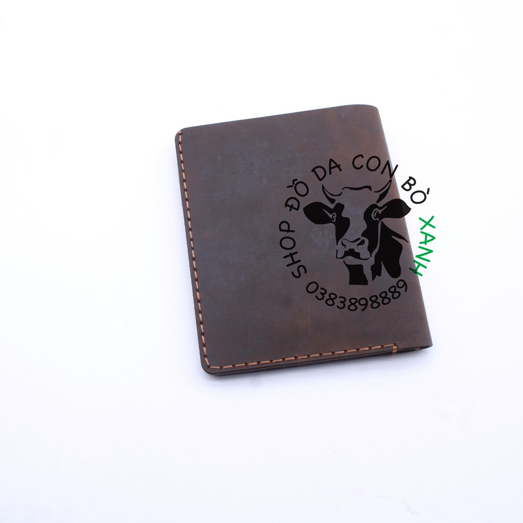 Ví nam handmade da thật, da sáp MS004