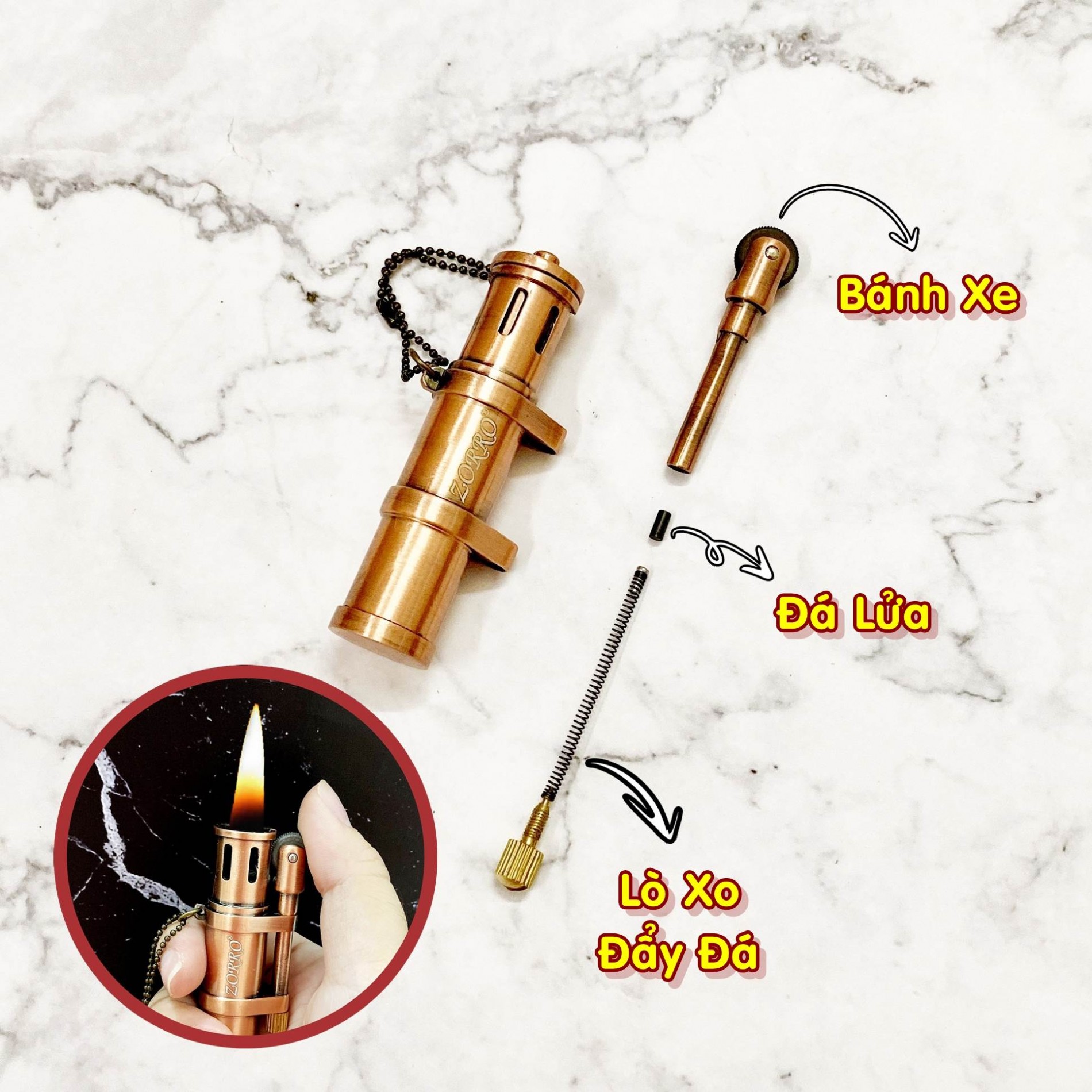 BẬT LỬA XĂNG ĐÁ CỔ  836 - (XÀI XĂNG)