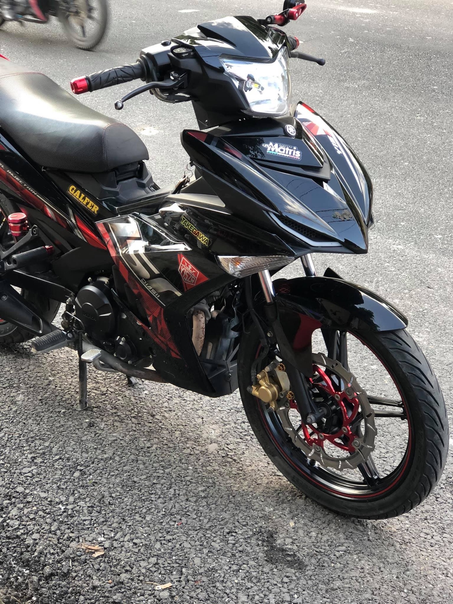 Tem rời ex 150 Y15ZR đỏ đen Crom