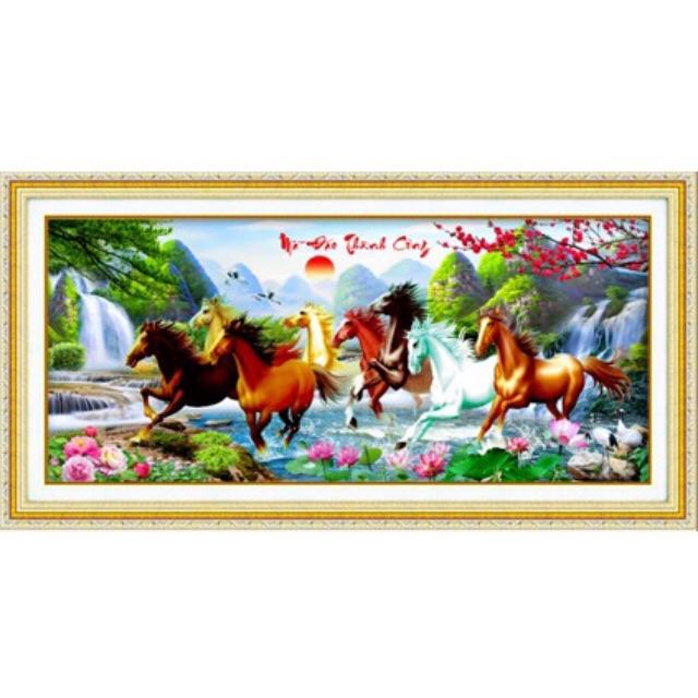 [HCM]Tranh đính đá mã đáo thành công LV031