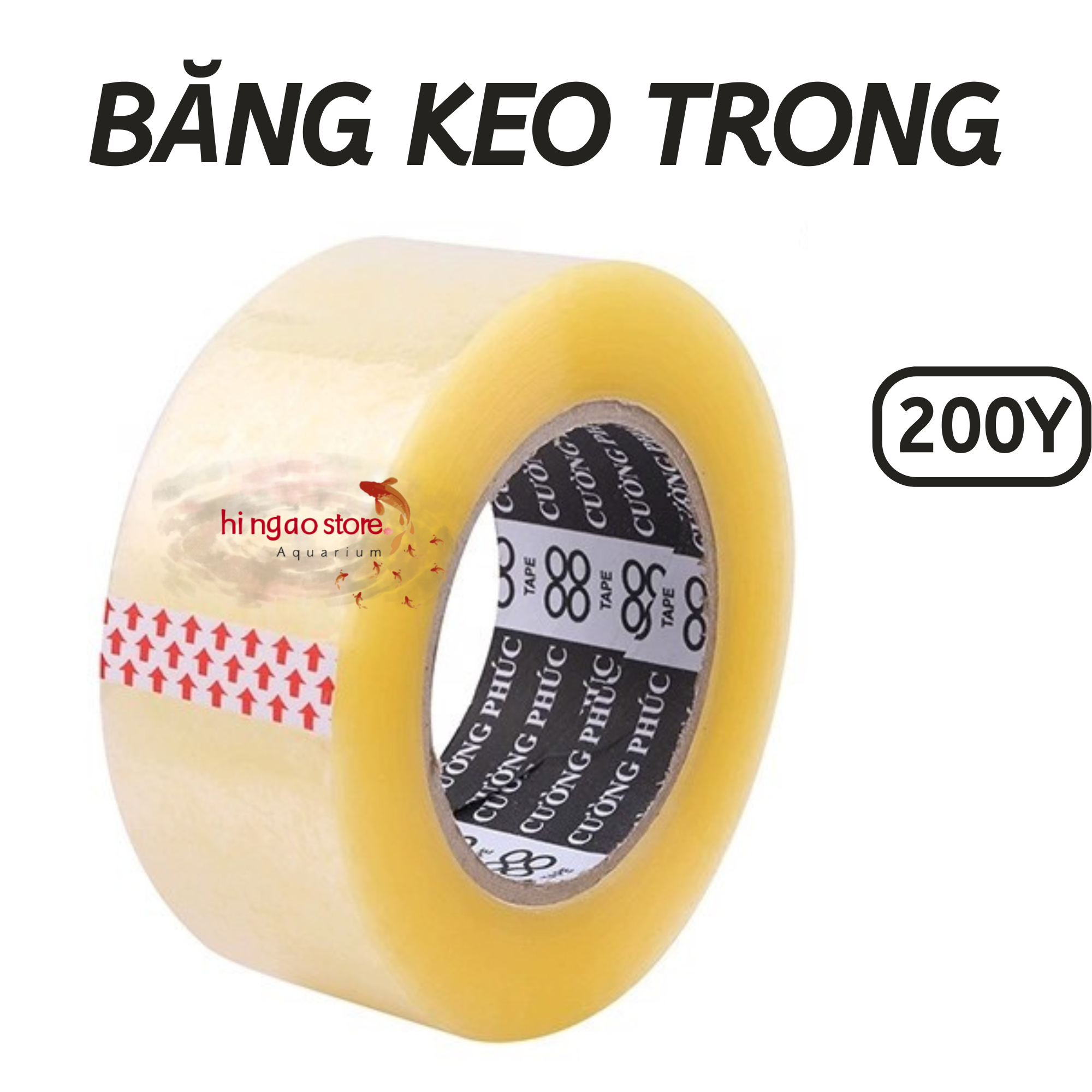 1 Cuộn Băng keo tronng 200Y - Văn phòng phẩm | Hingaostore.