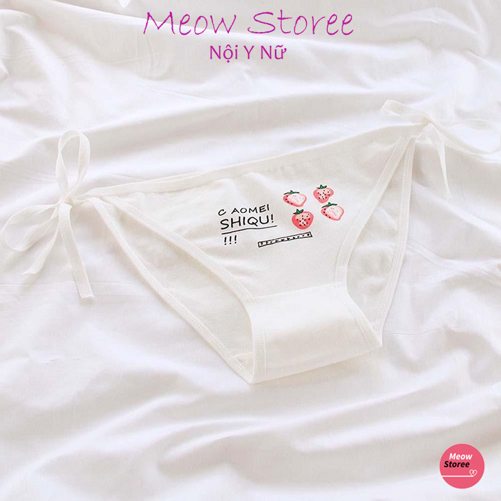 Combo 4 Quần Lót Nữ Cotton Sexy Cột Dây Cute