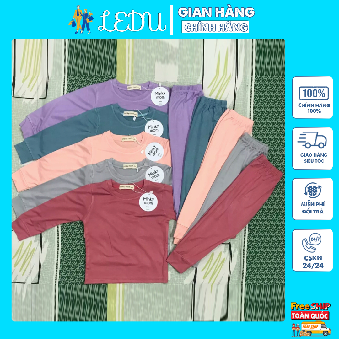 [FREESHIP MAX] Quần áo cho bé trai,bé gái-Bộ Thun Dài Tay(4-25 kg)-thời trang LEDU