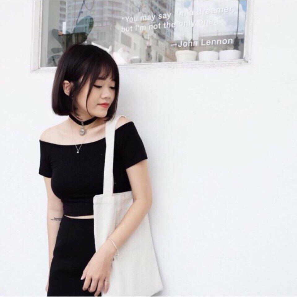 Croptop Trễ Vai phong cách mới ( có 2 màu )