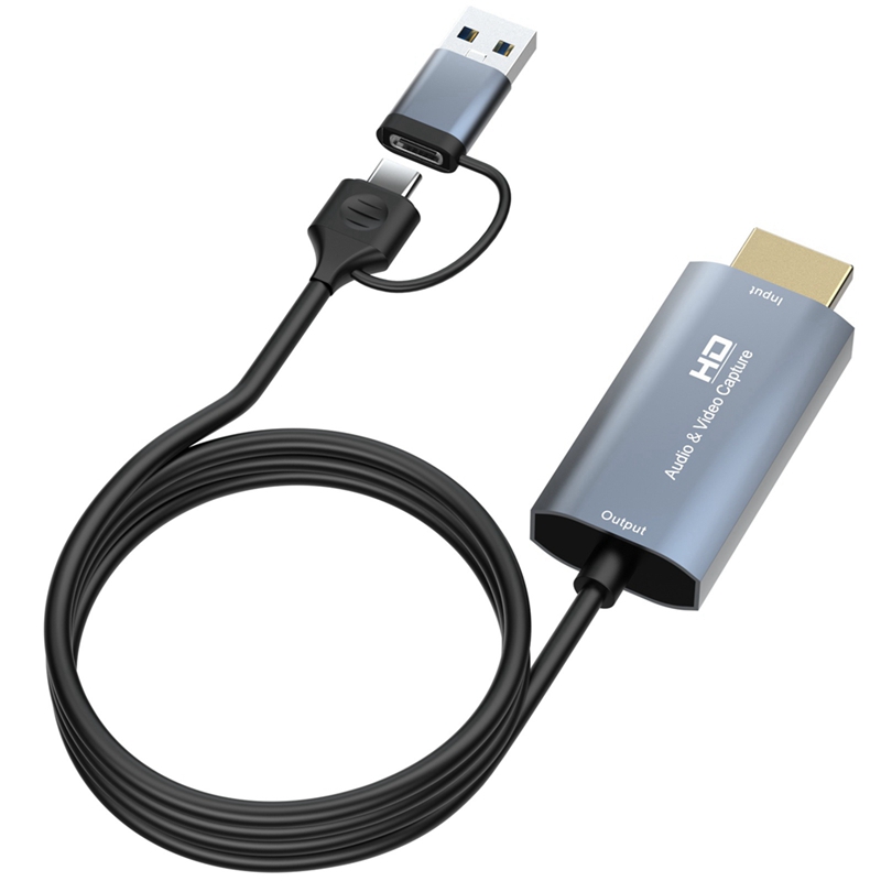 4k -compatible to type-c+usb capture card 1080p computer game live audio video capture card 1.8m