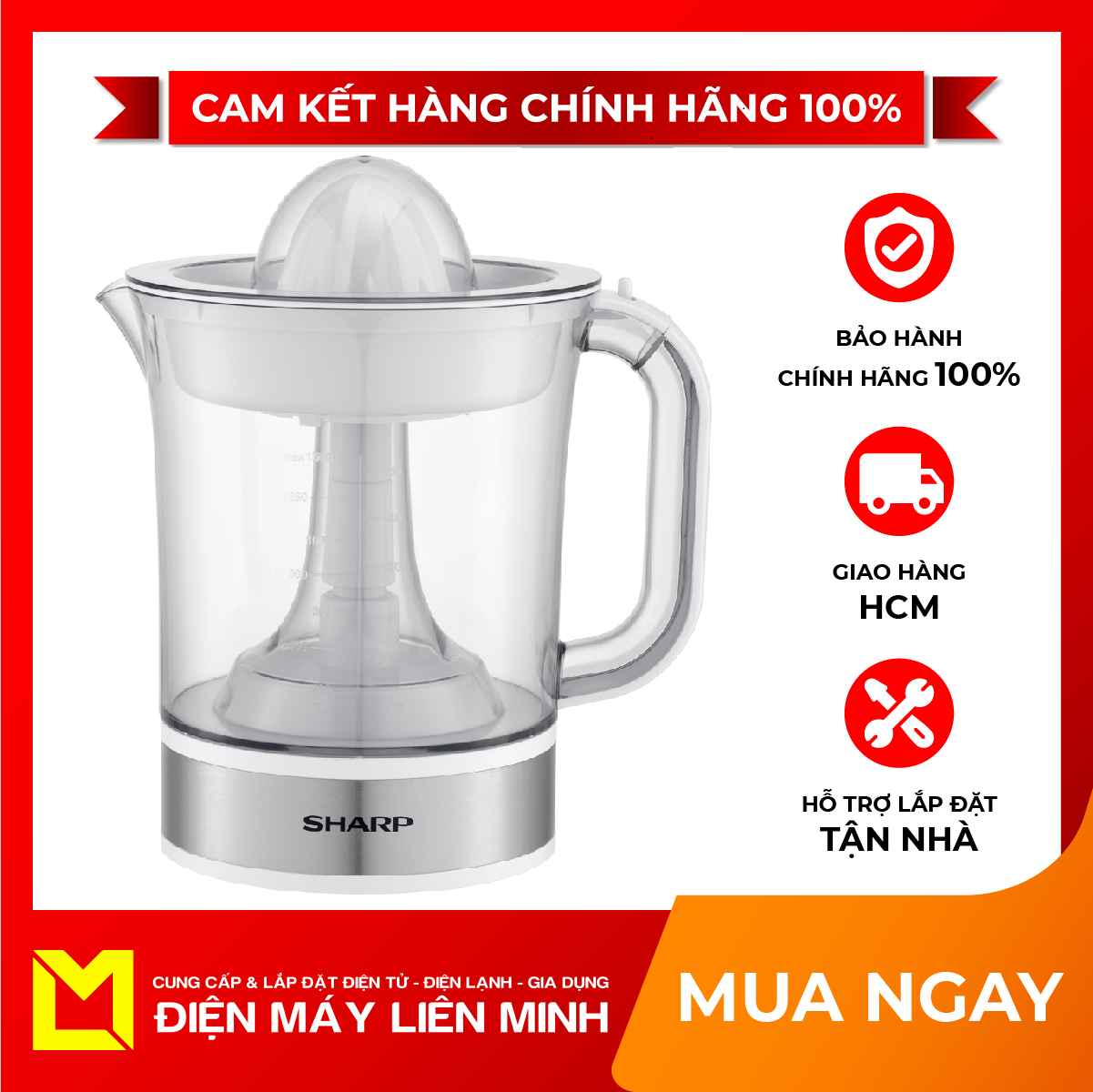 Máy Vắt Cam SHARP EJ-J415-WH - Miễn phí vận chuyển HCM