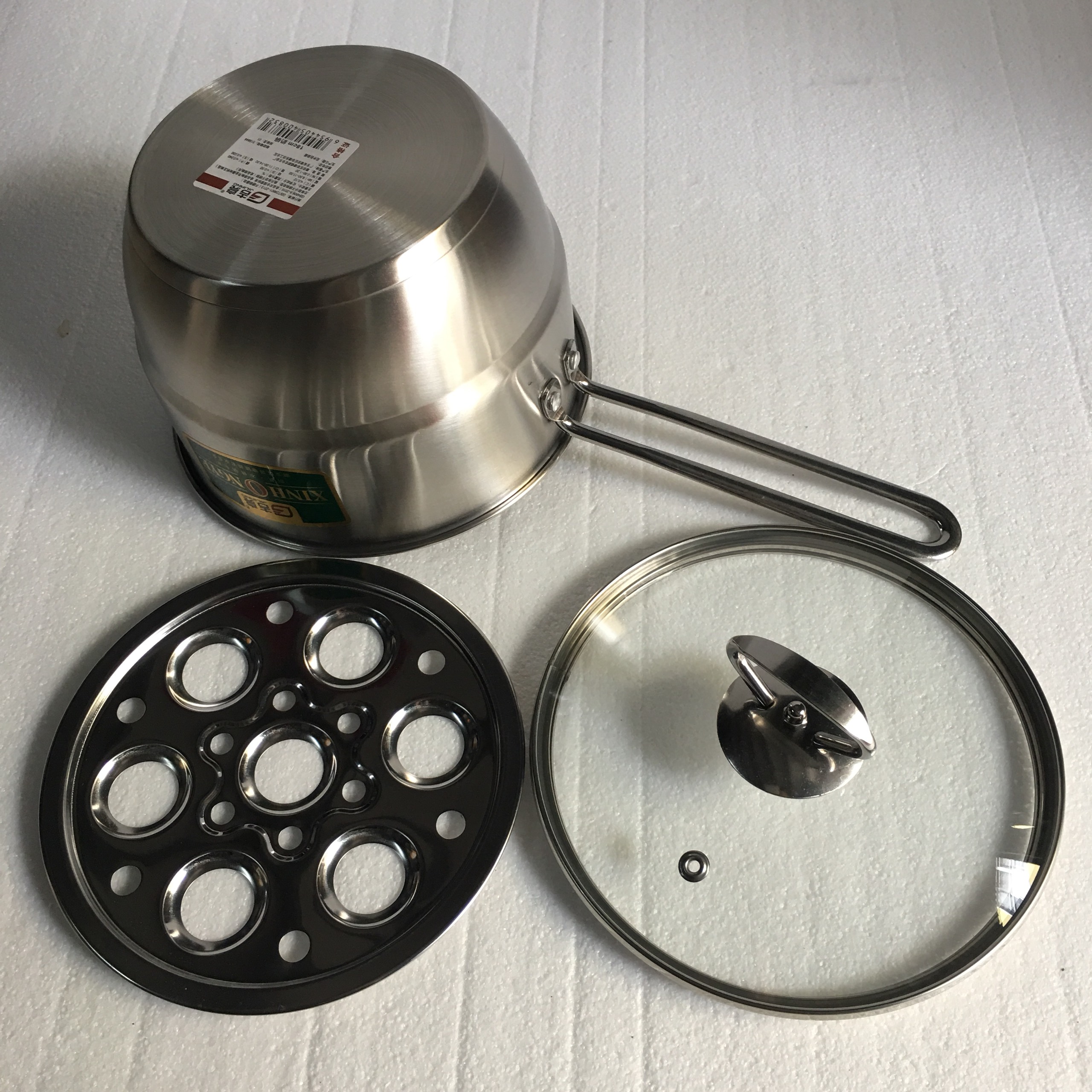 Quánh Inox 2 đáy. Size 14cm-16cm-18cm.