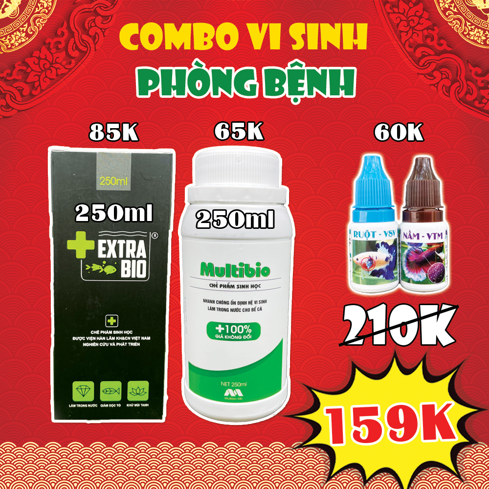 Men vi sinh EXTRA BIO  cao cấp cho hồ cá cảnh thuỷ sinh