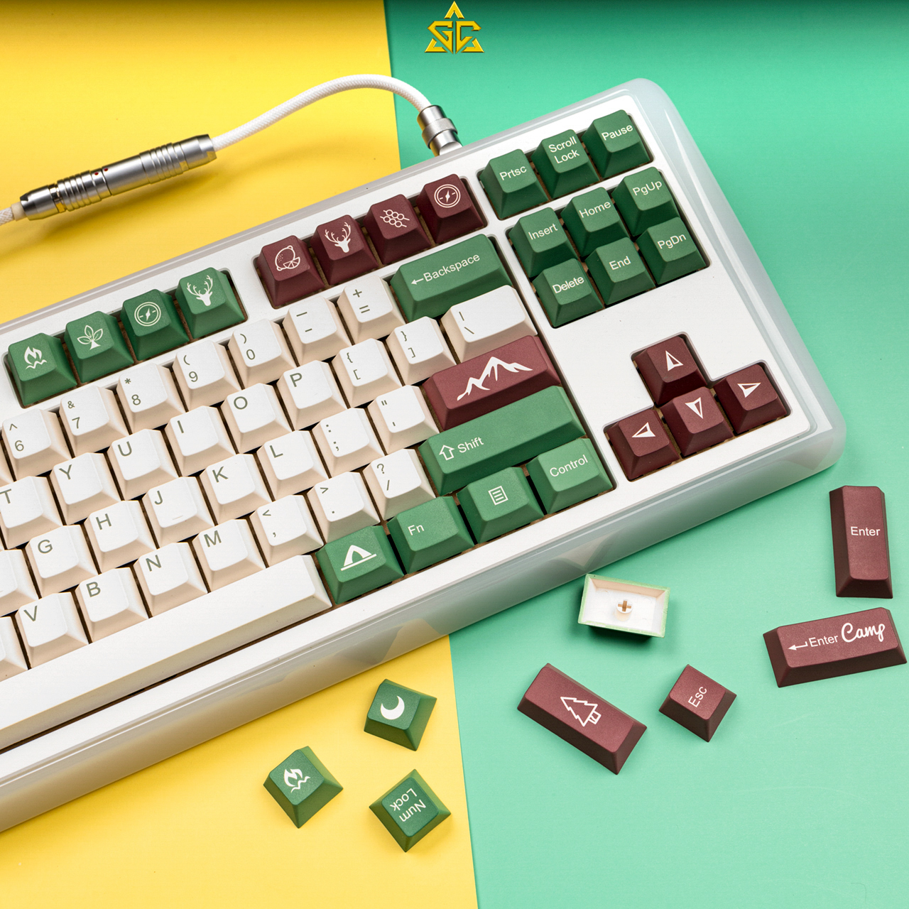 Keycap GMK CAMPING R1 Clone 144 nút bàn phím cơ Profile Cherry Thick PBT