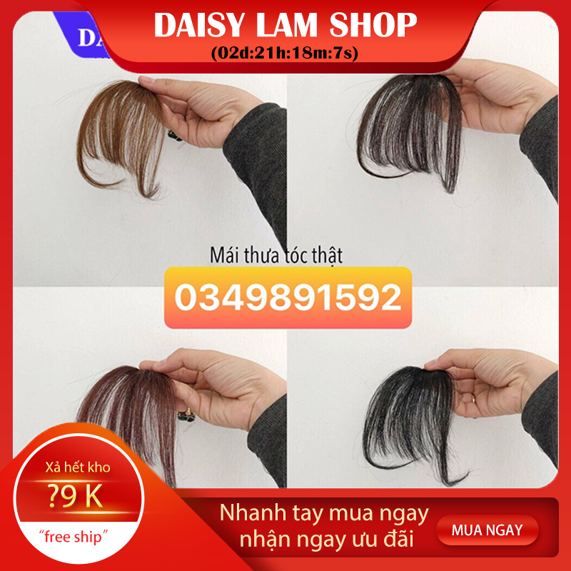 TÓC THẬT TÓC MÁI THƯA PHONG CÁCH HÀN QUỐC M010