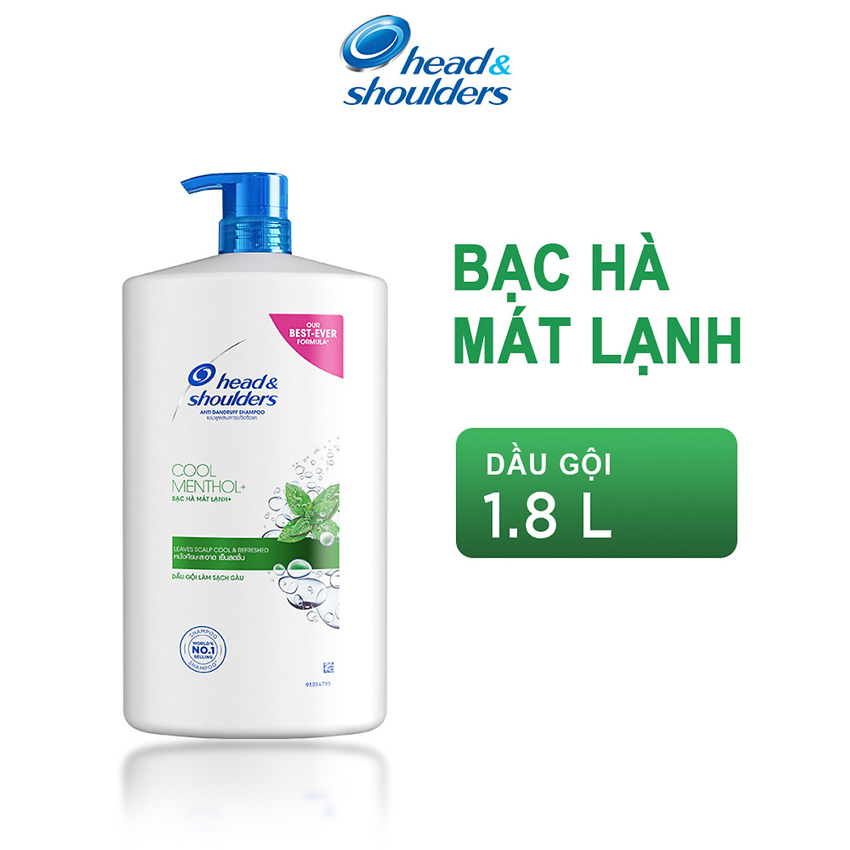 Dầu gội Head & Shoulders Bạc Hà Làm Sạch Gàu 1.8 lít