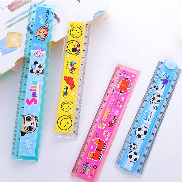 Thước kẻ GẤP nhựa hoạt hình 30cm