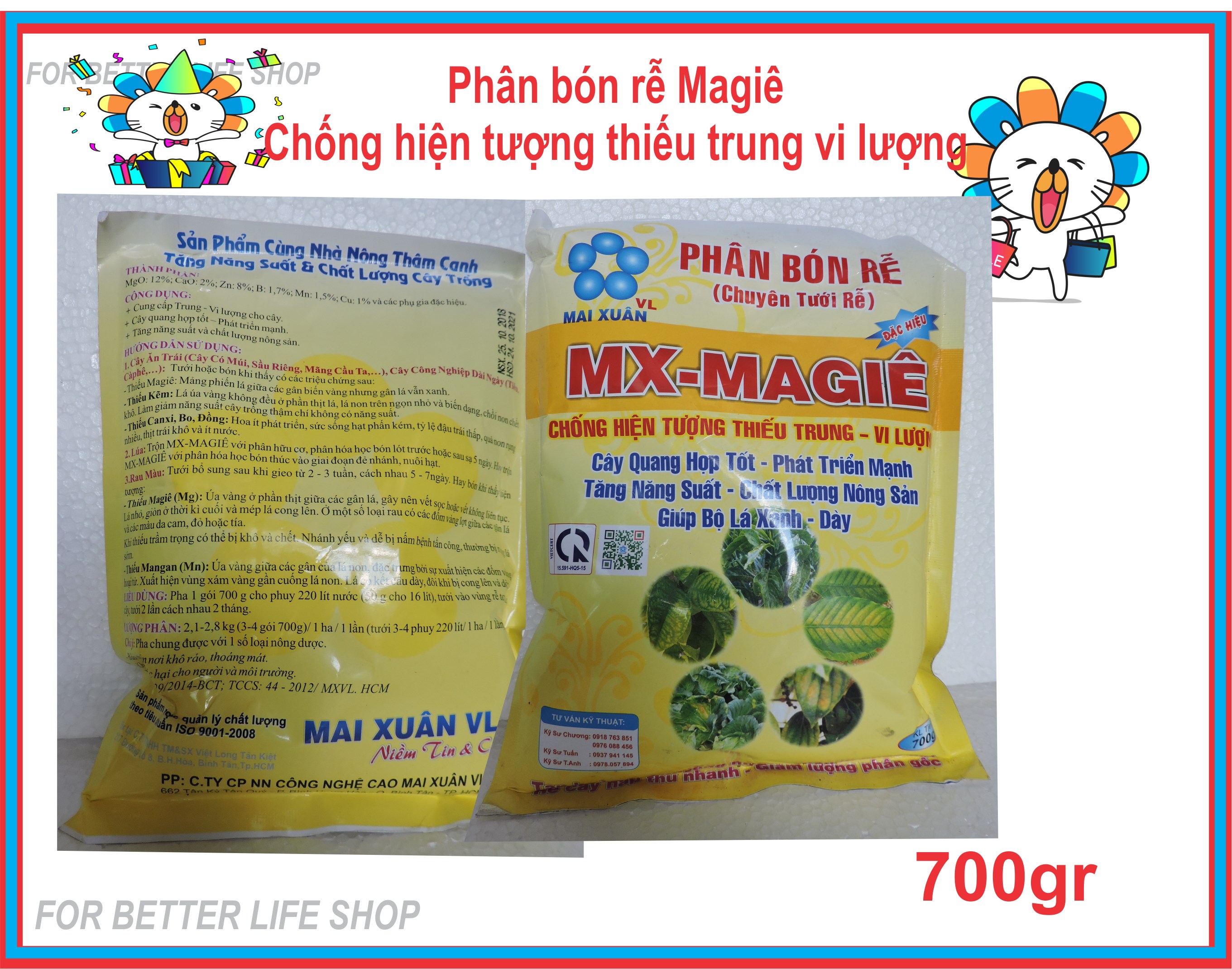 Phân Bón Rễ Vi Lượng  Magie gói 700gr