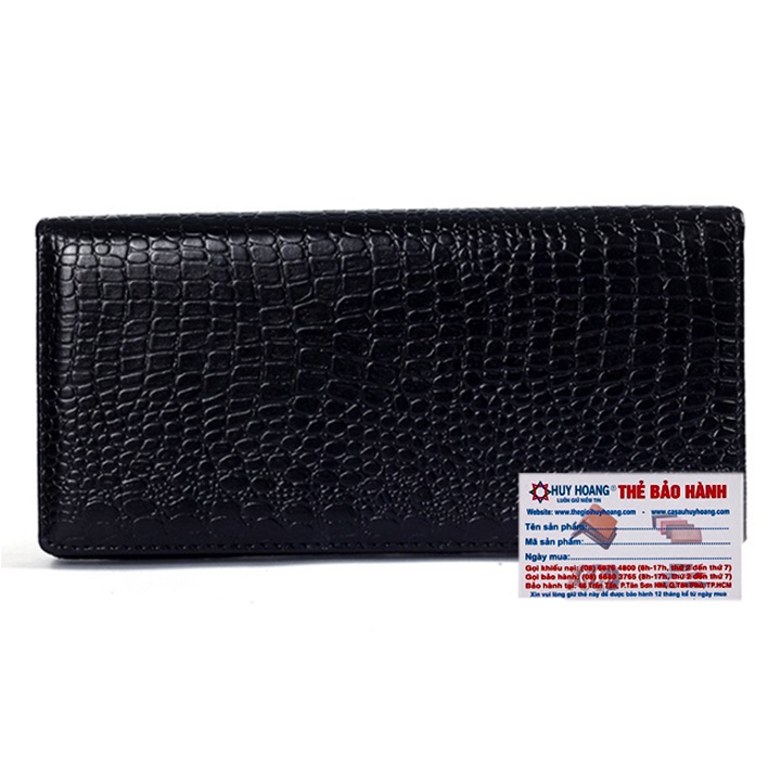 Women's three fold faux crocodile pattern small cow leather wallet hk3105-06407