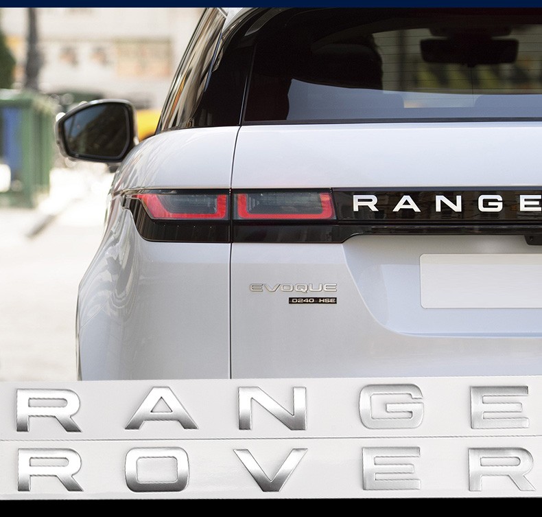 Tem Logo Chữ Nổi RANGE ROVER Trang Trí Xe