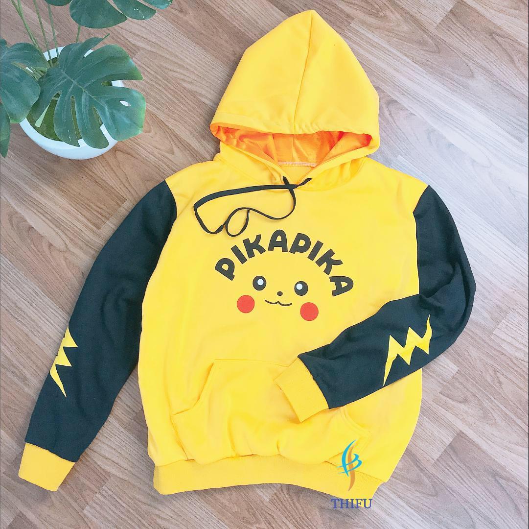 [HCM]ÁO HOODIE NAM NỮ PIKACHU CHO CÁC BẠN YÊU THÍCH NHÂN VẬT HOẠT HÌNH TP408