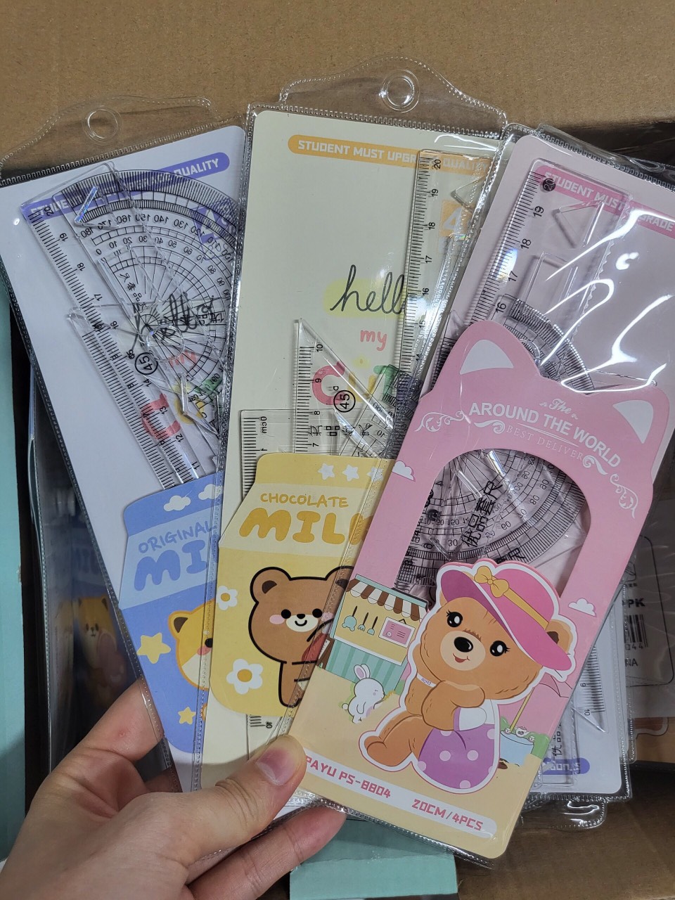 bộ thước kẻ 4 món BT21