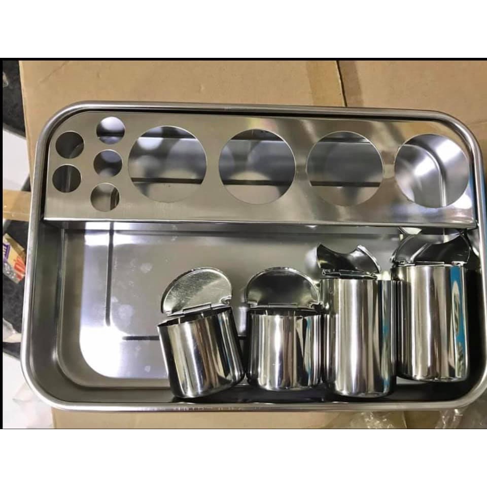 Khay inox đa năng đựng dụng cụ y tế, spa