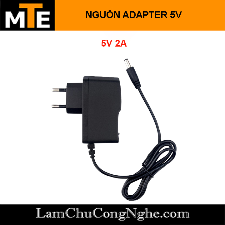 Nguồn adapter 5V 1A, 2A jack DC 5.5 x 2.1 mm