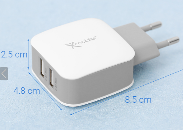 Adapter sạc 3.4A Dual Xmobile DS702 Trắng