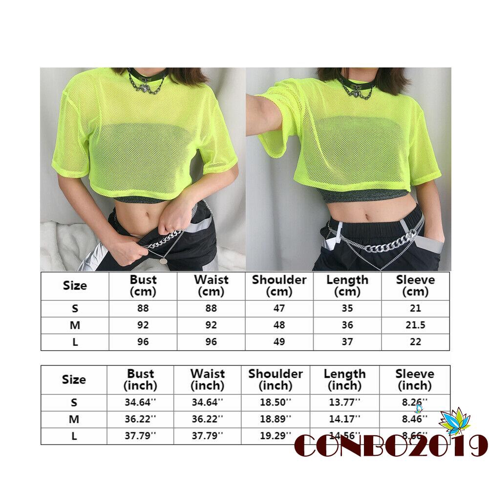 Áo Croptop tay ngắn phối lưới thời trang